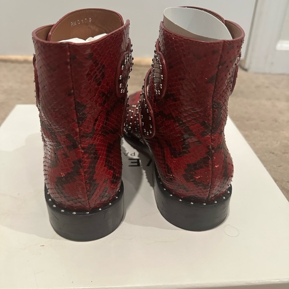 Givenchy red python studded ankle boots size 36 - Picture 10 of 11